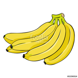 Vector Cartoon Bunch of Bananas