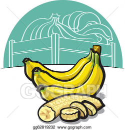 Vector Art - Ripe bananas . Clipart Drawing gg62819232 - GoGraph