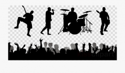 Crowd Png Music - Rock Band Clipart Png #1228421 - Free ...