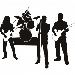 Rock Band Clip art Musical ensemble Silhouette Vector ...