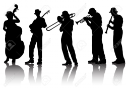 Blues Jazz Band Silhouette Clipart