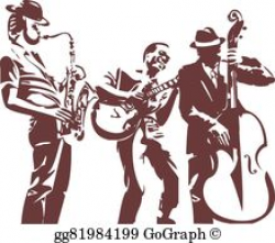 Vector Art - Jazz, blues, rock`n`roll band. Clipart Drawing ...