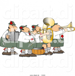 Clipart of a Cartoon German Band Playing Music by djart - #10333