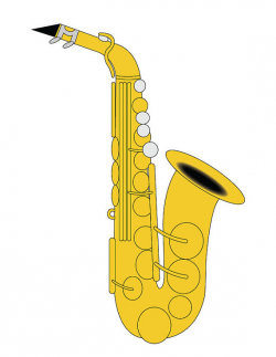Saxophone Clip Art/ Alto Saxophone Illustration/ Saxophone Vector ...