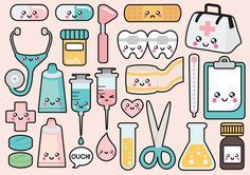 Premium Vector Clipart - Kawaii Doctor Clipart - Kawaii Clip Art Set ...