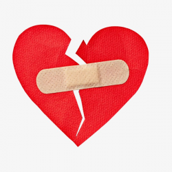 Broken Heart, Red, Band Aid, Heart Shaped PNG Image and Clipart for ...
