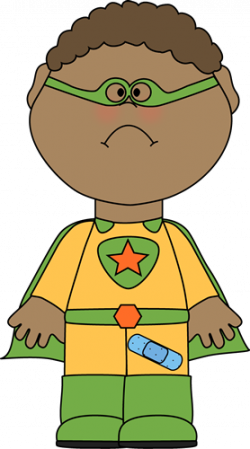 Sad Superhero with Bandaid | Cliparts Kids | Pinterest | Superhero ...