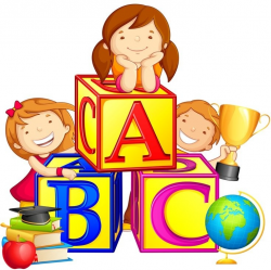 Kids Studying Clipart - Letters