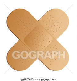 Clipart - Cross band aid. Stock Illustration gg4876858 - GoGraph