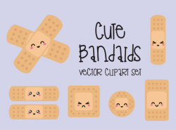 Premium Vector Clipart Kawaii Bandaids Cute Bandaids