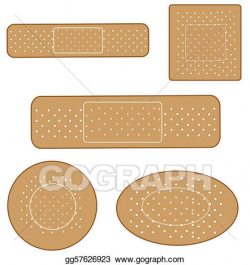 Stock Illustration - Band aid set. Clipart Drawing gg57626923 - GoGraph