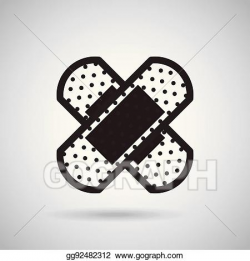 Vector Art - Band aid icon. Clipart Drawing gg92482312 - GoGraph