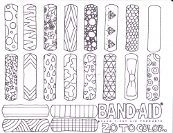 Band Aid Coloring Page Image Group (45+)