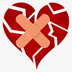 Injured Heart Red Bandits, Red Heart, Sad, Band Aid PNG Image and ...