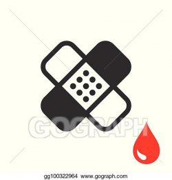 Vector Illustration - Plaster or band aid icon. medical patch symbol ...