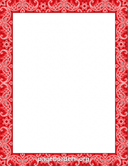 Printable red bandana border. Use the border in Microsoft Word or ...