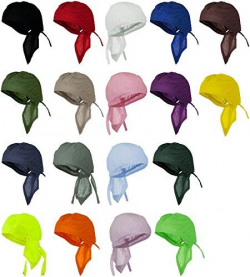 Doo Rag 12 Pack of Head Wraps Motorcycle Hats Bandana Skull Caps Buy ...