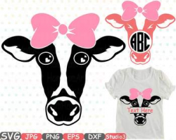 Cow with Bandana Silhouette SVG clipart cowboy western Farm girl ...