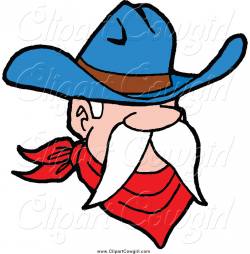Face clipart cowboy - Pencil and in color face clipart cowboy