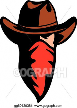 EPS Illustration - American cowboy with bandana. Vector Clipart ...