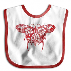 Unisex Baby Bandana Drool Bibs Red Butterfly Clipart Cotton Neck ...
