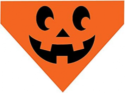Amazon.com : Halloween Over the Collar Dog Bandana - Pumpkin Face ...