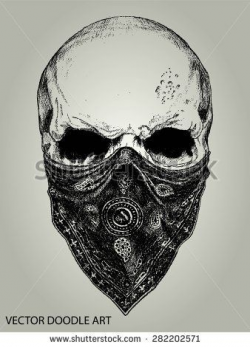 Skull with Bandana Gangster Tattoo Drawings | 17 Best ideas about ...