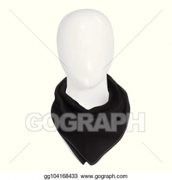 Vector Art - Black bandana on the neck. Clipart Drawing ...