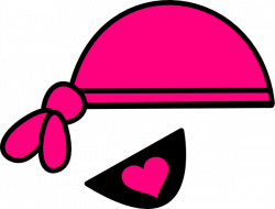 Pink Pirate Bandana & Eyepatch Clip Art at Clker.com - vector clip ...