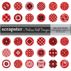 Clipart: Red Bandana Circles Clip Art by Scrapster by Melissa Held ...