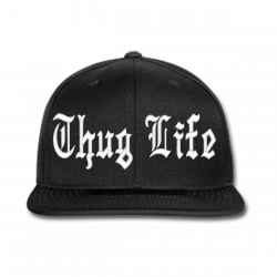 Thug Life Black Cap transparent PNG - StickPNG