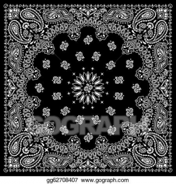 Vector Art - Bandana black. Clipart Drawing gg62708407 - GoGraph