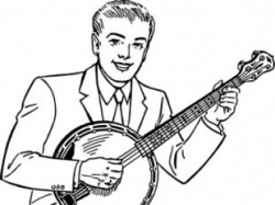 Man Playing Banjo clip art | free vectors | UI Download