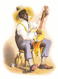 Stereotyping plantation banjo player - /American_History ...