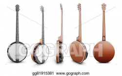 Drawing - Banjo views from different angles. Clipart Drawing ...
