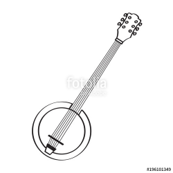 Isolated banjo icon. Musical instrument