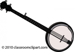 Musical Instruments Clipart- banjo-161009 - Classroom Clipart