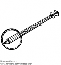 Banjo Silhouette at GetDrawings.com | Free for personal use Banjo ...