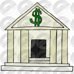Bank Picture for Classroom / Therapy Use - Great Bank Clipart