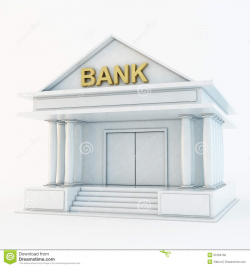 3D clipart bank building - Pencil and in color 3d clipart bank building