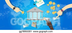 Vector Clipart - International central bank banking industry ...