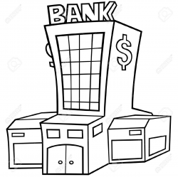 Bank - Black and White Cartoon | Clipart Panda - Free Clipart Images