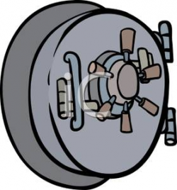 Cartoon Bank Vault - Royalty Free Clipart Picture