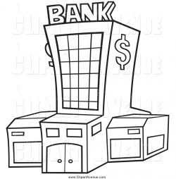 Bank clip art black and white free clipart images - Clipartix