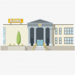 Flat Bank Illustration, Finance, Banking, Business PNG Image and ...