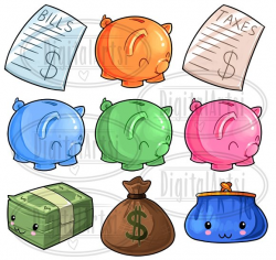Kawaii Money Clipart ~ Illustrations ~ Creative Market