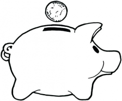Piggy Bank Coloring Page Piggy Bank Coloring Page Pig Outline Piggy ...