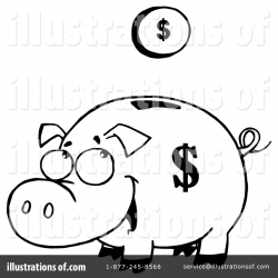 Piggy Bank Clipart #83205 - Illustration by Hit Toon