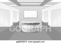 Vector Clipart - Lobby or reception interior. Vector Illustration ...