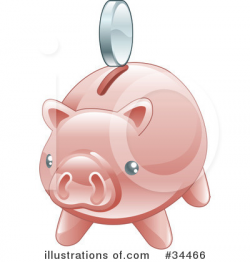 Piggy Bank Clipart #34466 - Illustration by AtStockIllustration